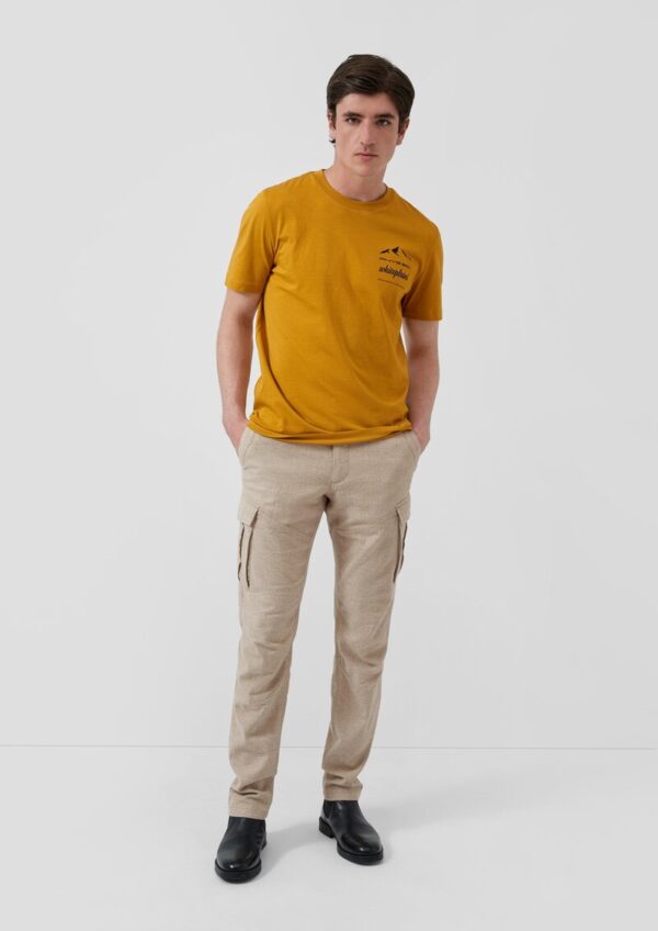 Phoenix: Regular-Fit-Cargo-Hose aus Baumwollflanell