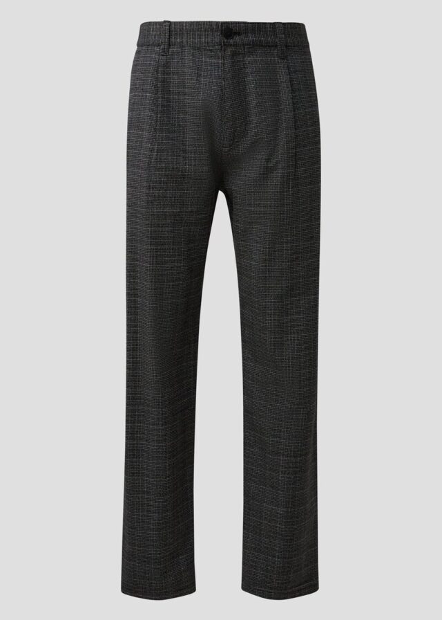 Detroit: Weiche Chinohose aus Baumwollstretch mit Bundfalten