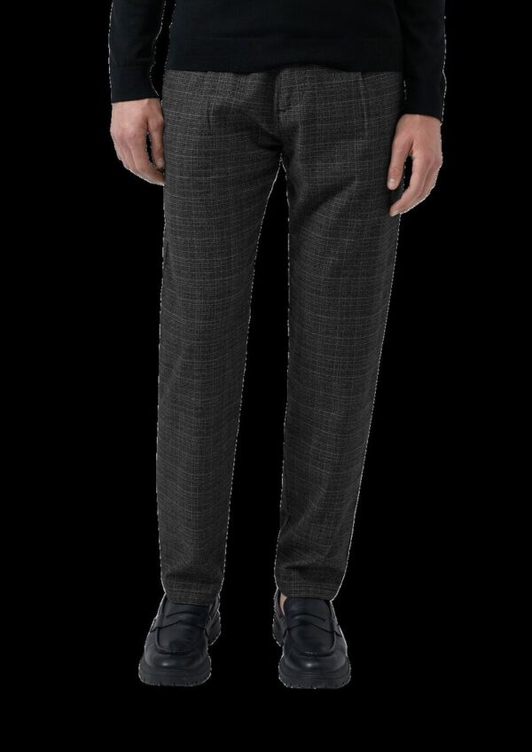 Detroit: Weiche Chinohose aus Baumwollstretch mit Bundfalten