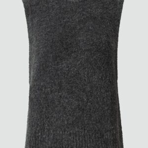 Pullunder aus Bouclé-Strick mit seitlichen Schmuck-Details