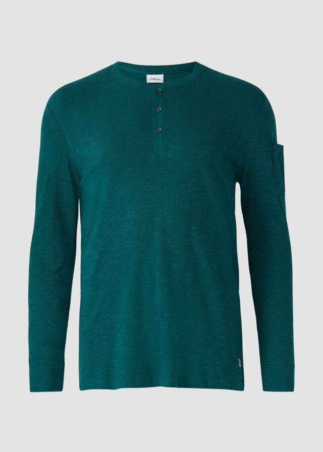 Baumwoll-Shirt mit Crew Neck