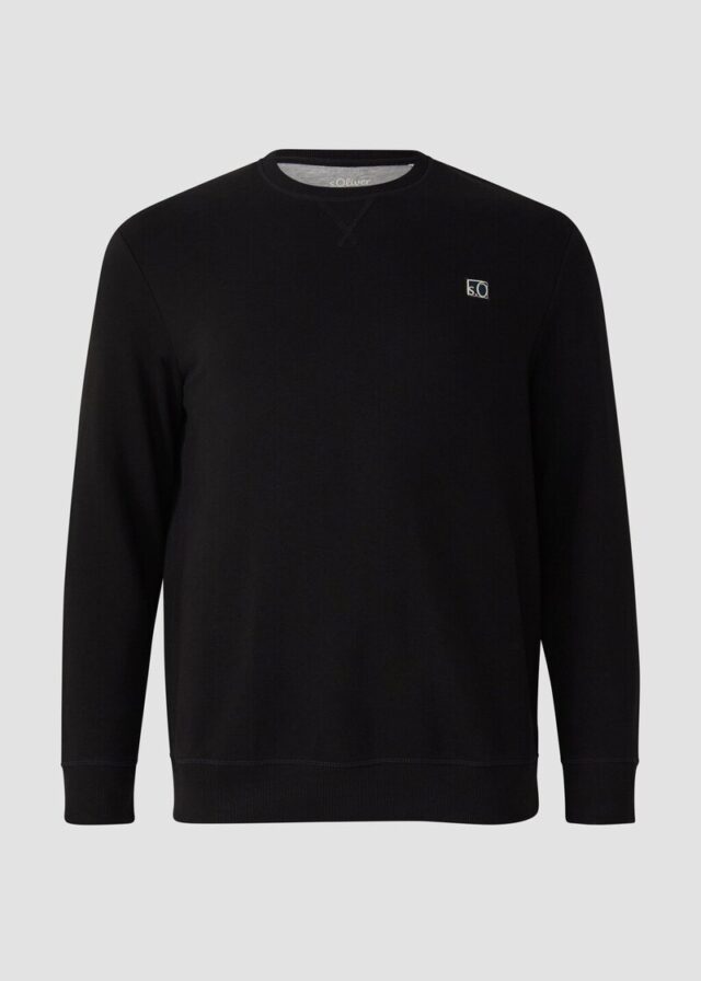 Sweatshirt aus Baumwollmix mit Crew Neck