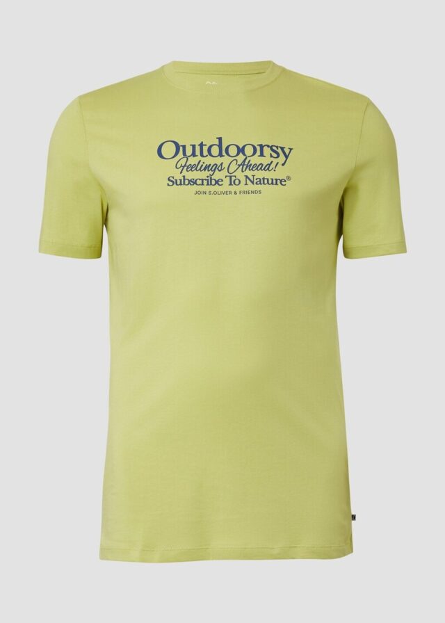 Baumwoll-T-Shirt mit Frontprint