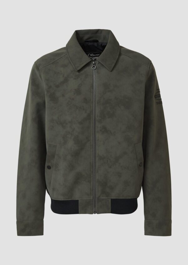 Outdoor-Jacke mit Coating und Metallreißverschluss