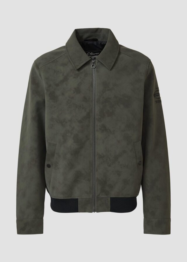 Outdoor-Jacke mit Coating und Metallreißverschluss