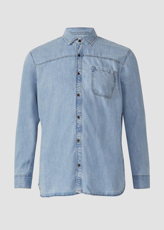 Regular Fit: Lässiges Jeanshemd aus Baumwolle