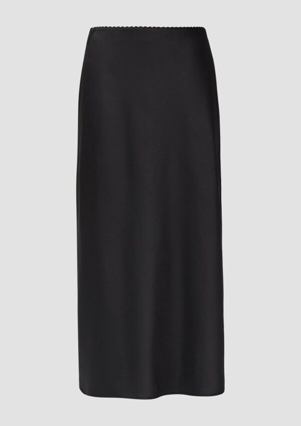 Satin-Rock in Midi-Länge