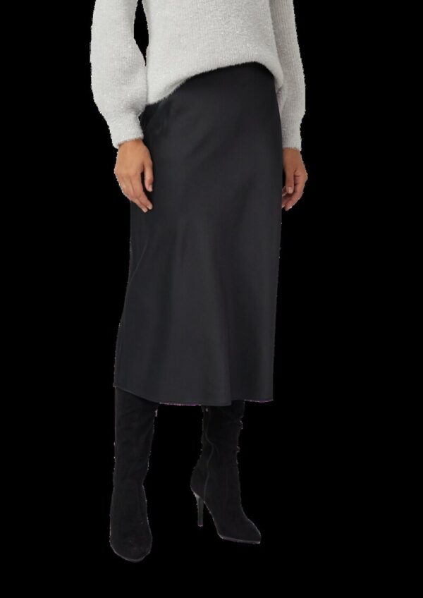 Satin-Rock in Midi-Länge