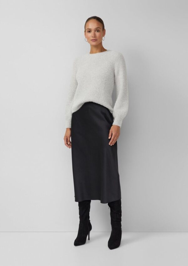 Satin-Rock in Midi-Länge