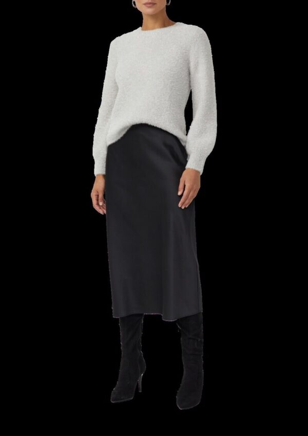 Satin-Rock in Midi-Länge