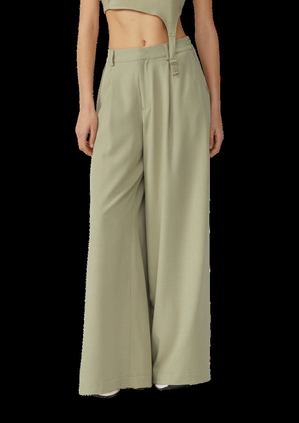 Bundfaltenhose mit weitem Bein | QS x Vanessa Mai