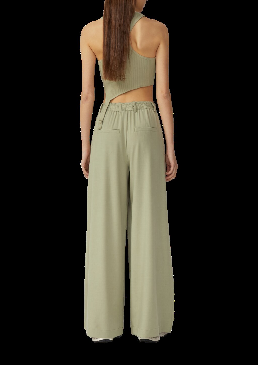 Bundfaltenhose mit weitem Bein | QS x Vanessa Mai