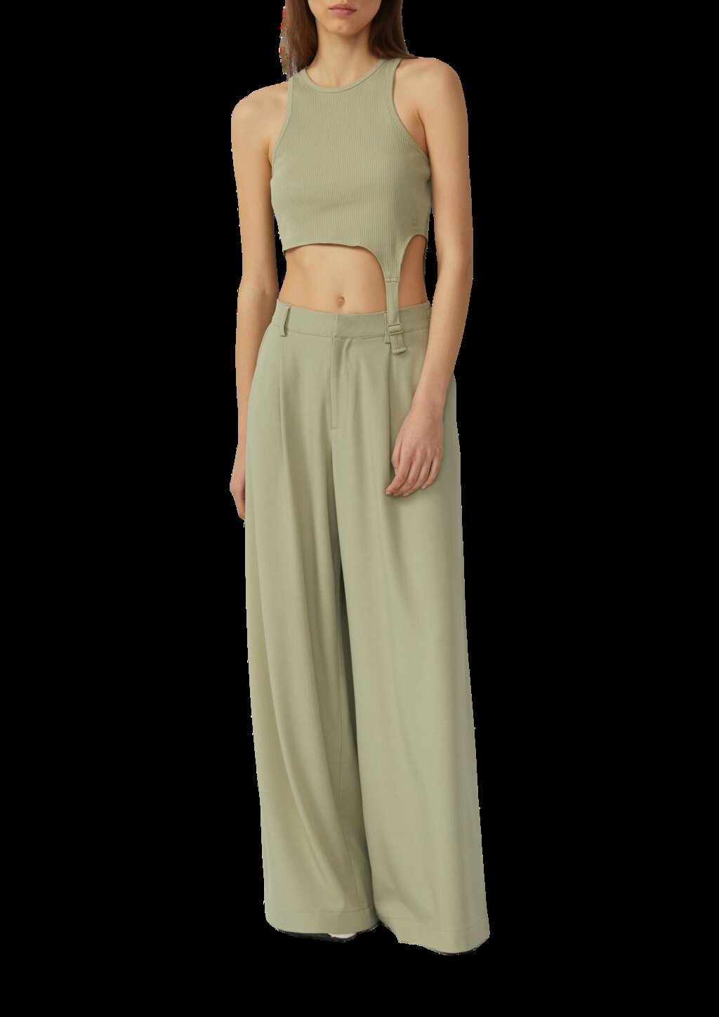 Bundfaltenhose mit weitem Bein | QS x Vanessa Mai