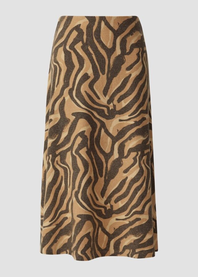 Weicher Jersey-Rock mit Animal-Print