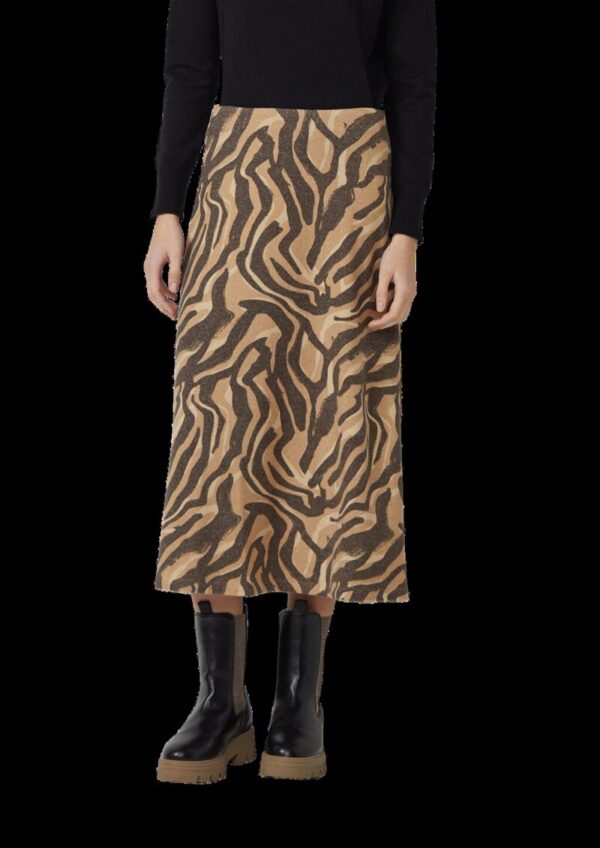 Weicher Jersey-Rock mit Animal-Print