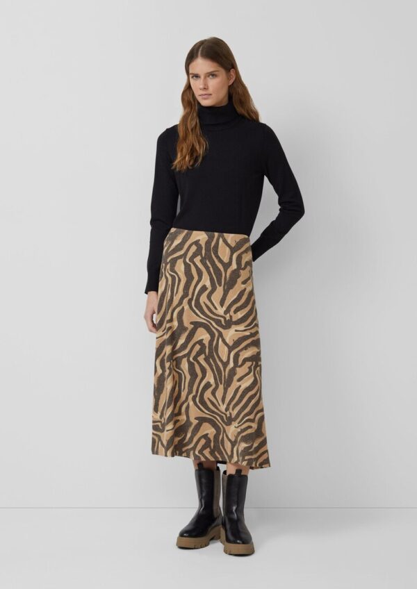 Weicher Jersey-Rock mit Animal-Print