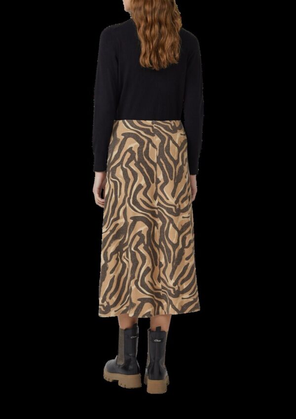 Weicher Jersey-Rock mit Animal-Print