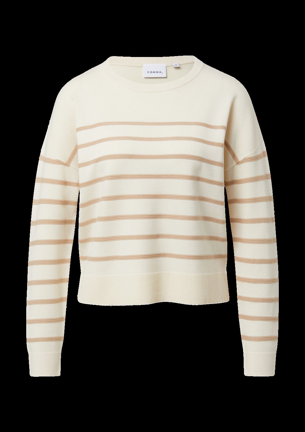 Feinstrickpullover aus Viskosemix mit Strukturstreifen