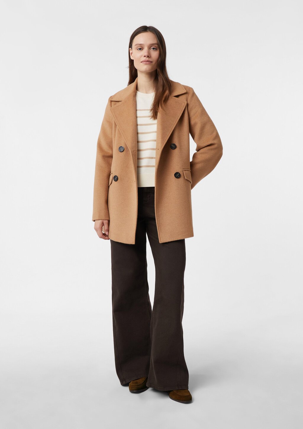 Feinstrickpullover aus Viskosemix mit Strukturstreifen