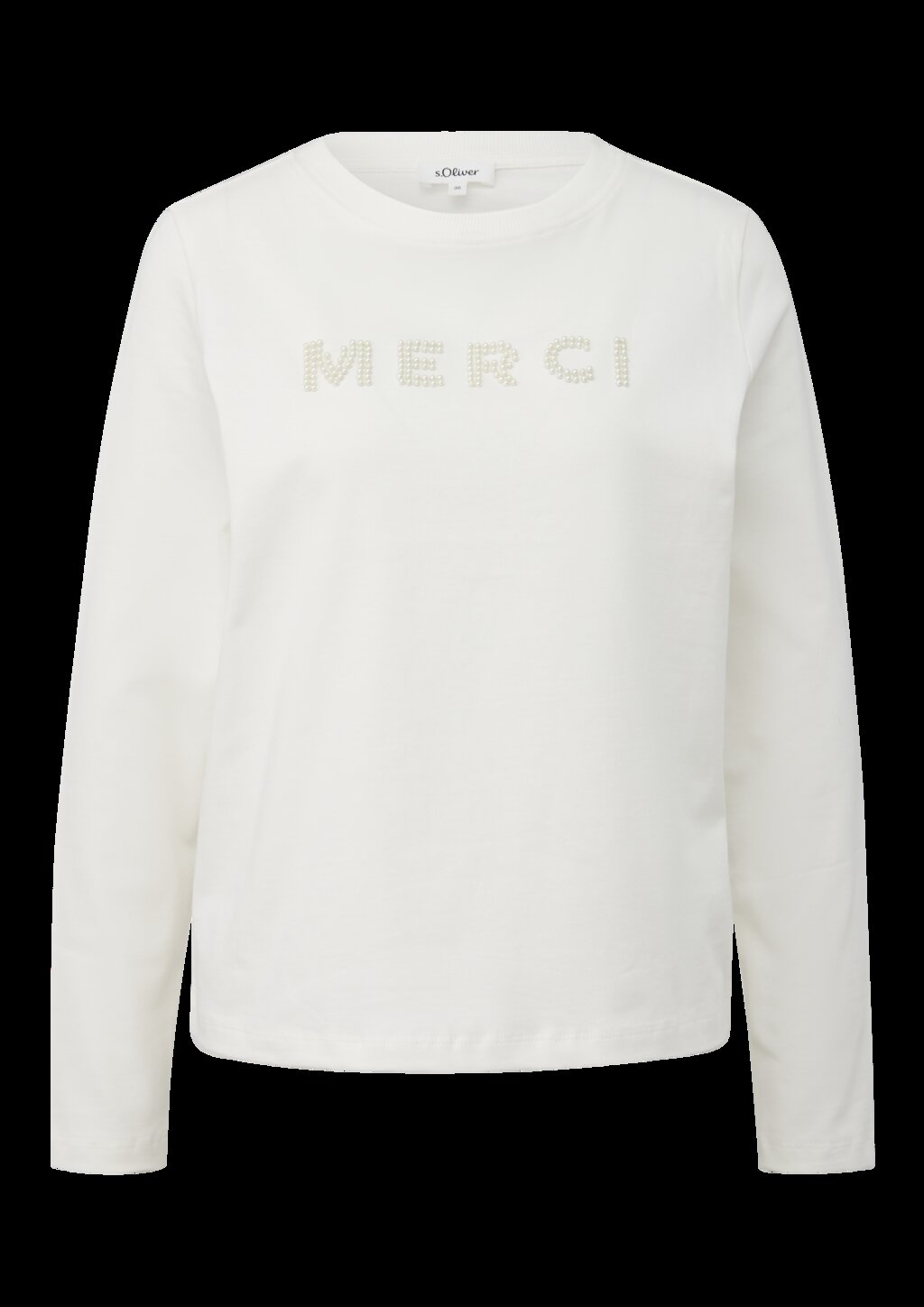 Longsleeve mit Perlenschriftzug