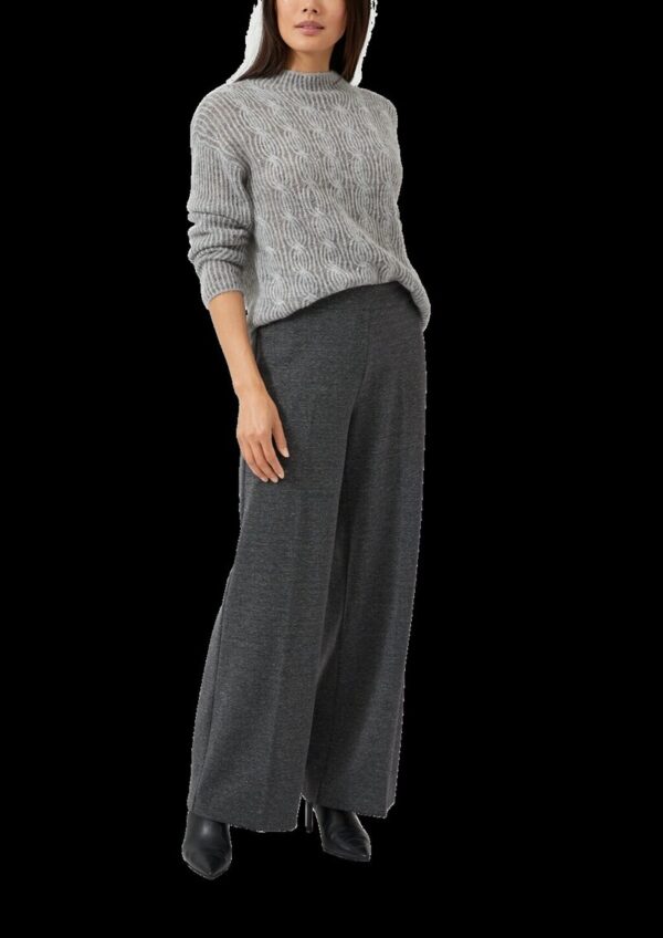 Viskosemix-Hose mit Extra Wide Leg und Reißverschluss