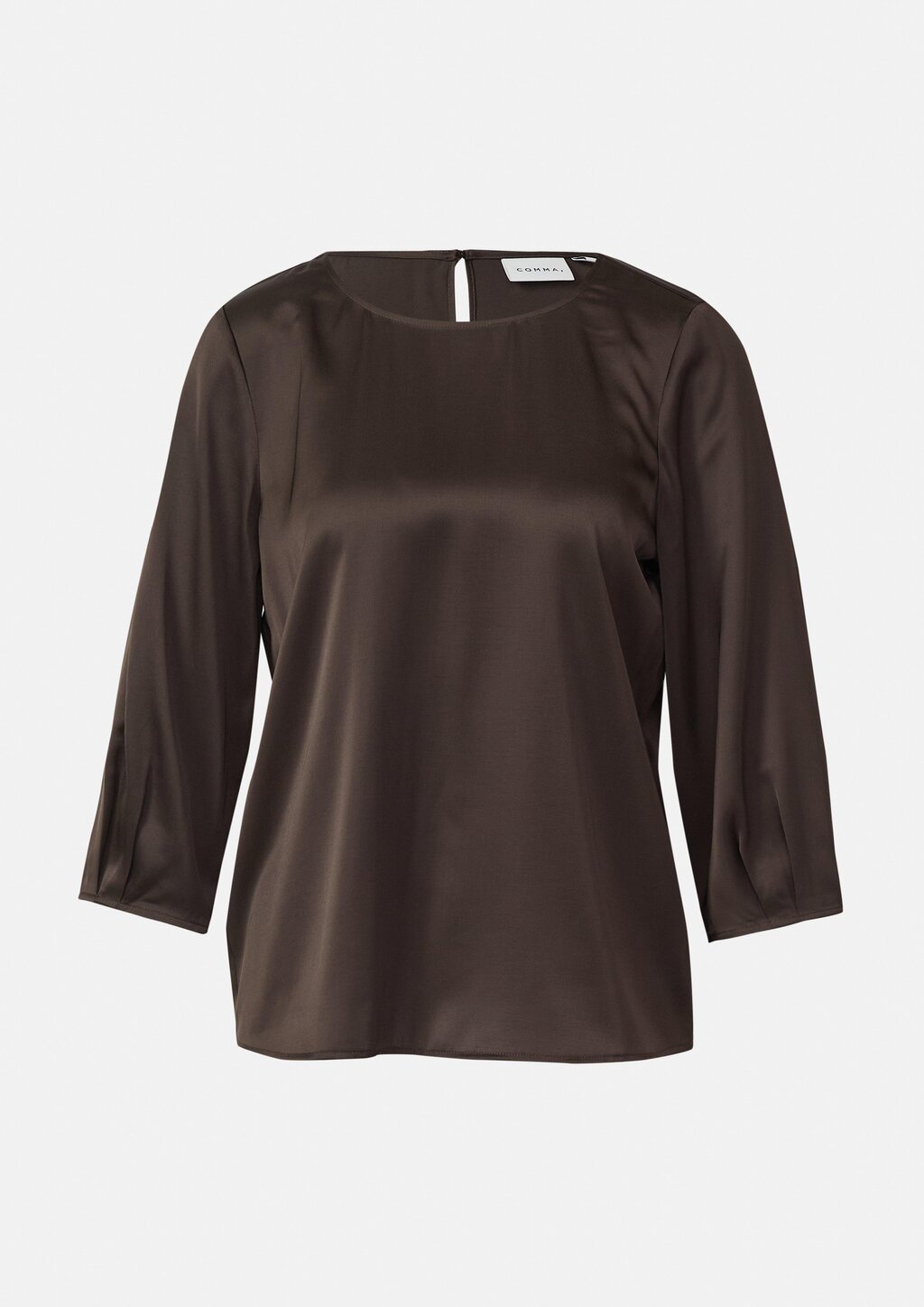 Satinbluse mit 3/4-Ärmeln
