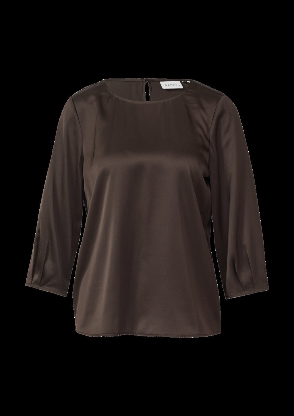 Satinbluse mit 3/4-Ärmeln