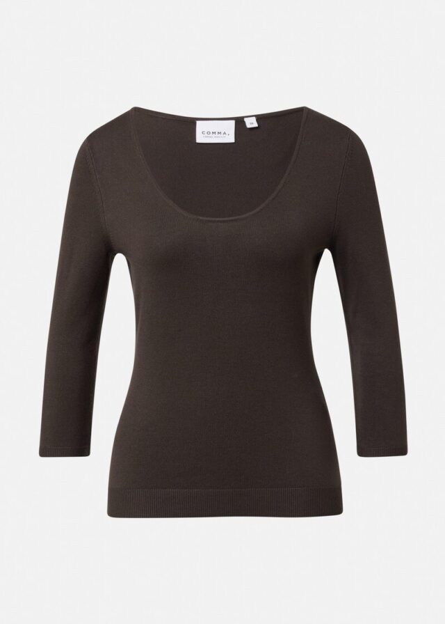 Schmaler Feinstrickpullover aus Viskosemix