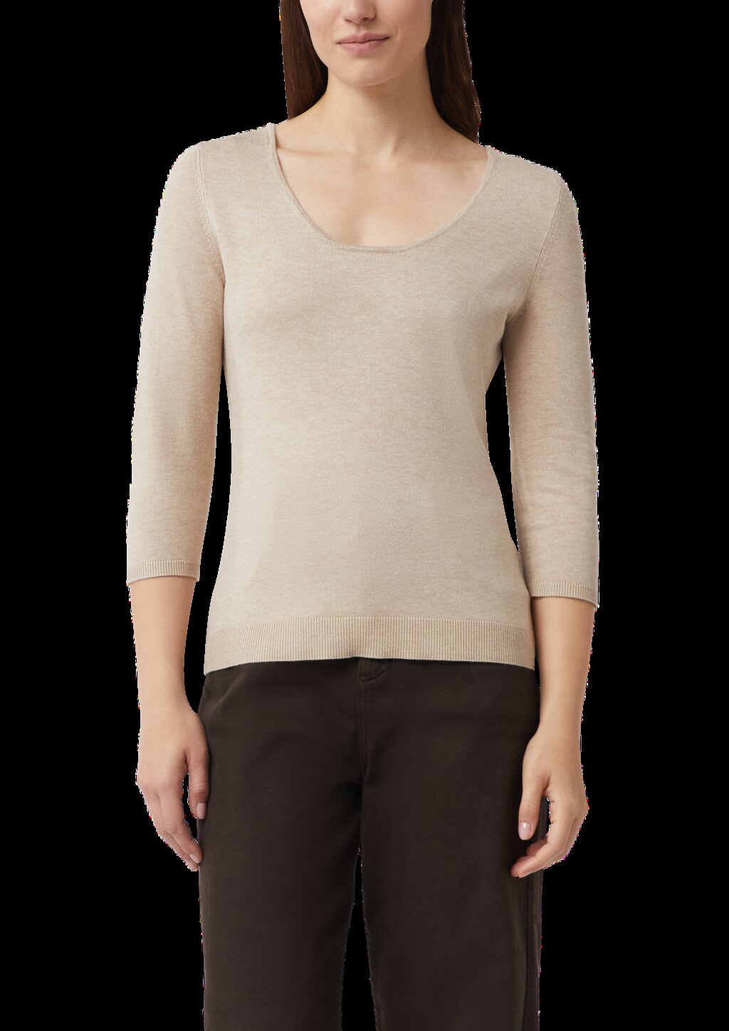 Schmaler Feinstrickpullover aus Viskosemix