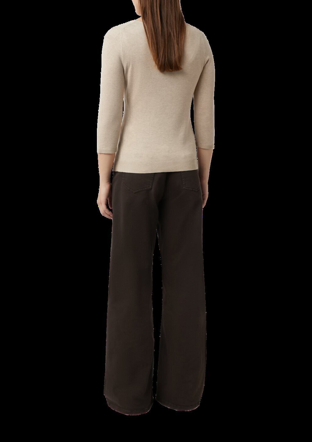 Schmaler Feinstrickpullover aus Viskosemix