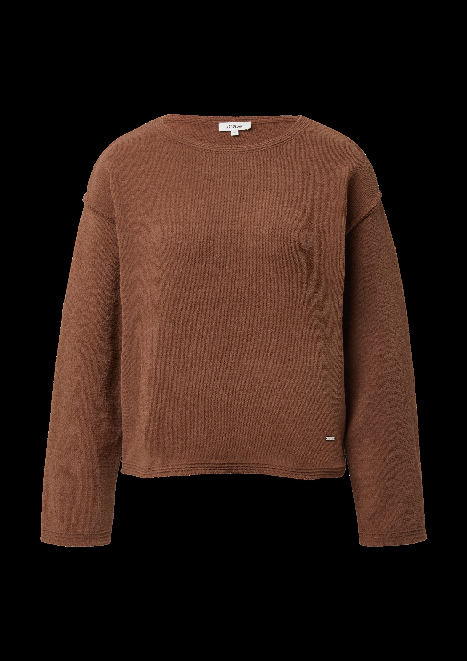 Weicher Strickpullover mit Naht-Details