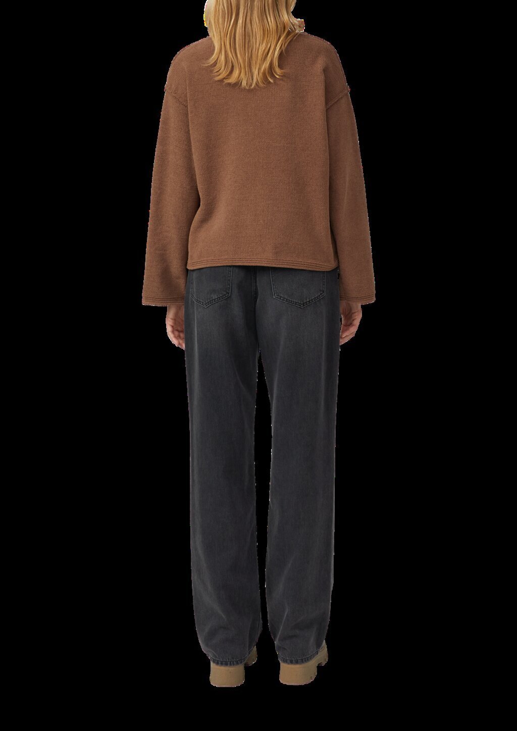 Weicher Strickpullover mit Naht-Details