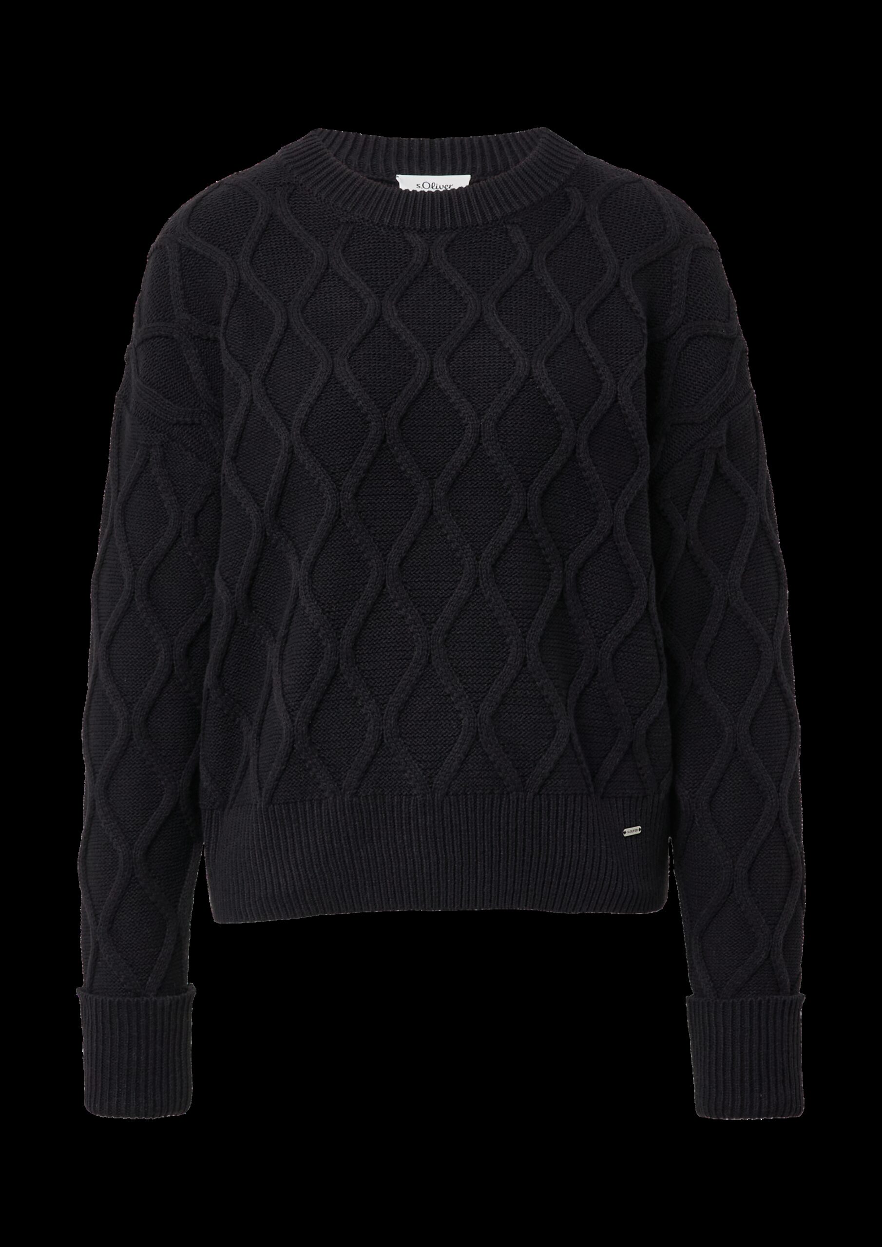 Pullover im Relaxed Fit mit Zopfmuster