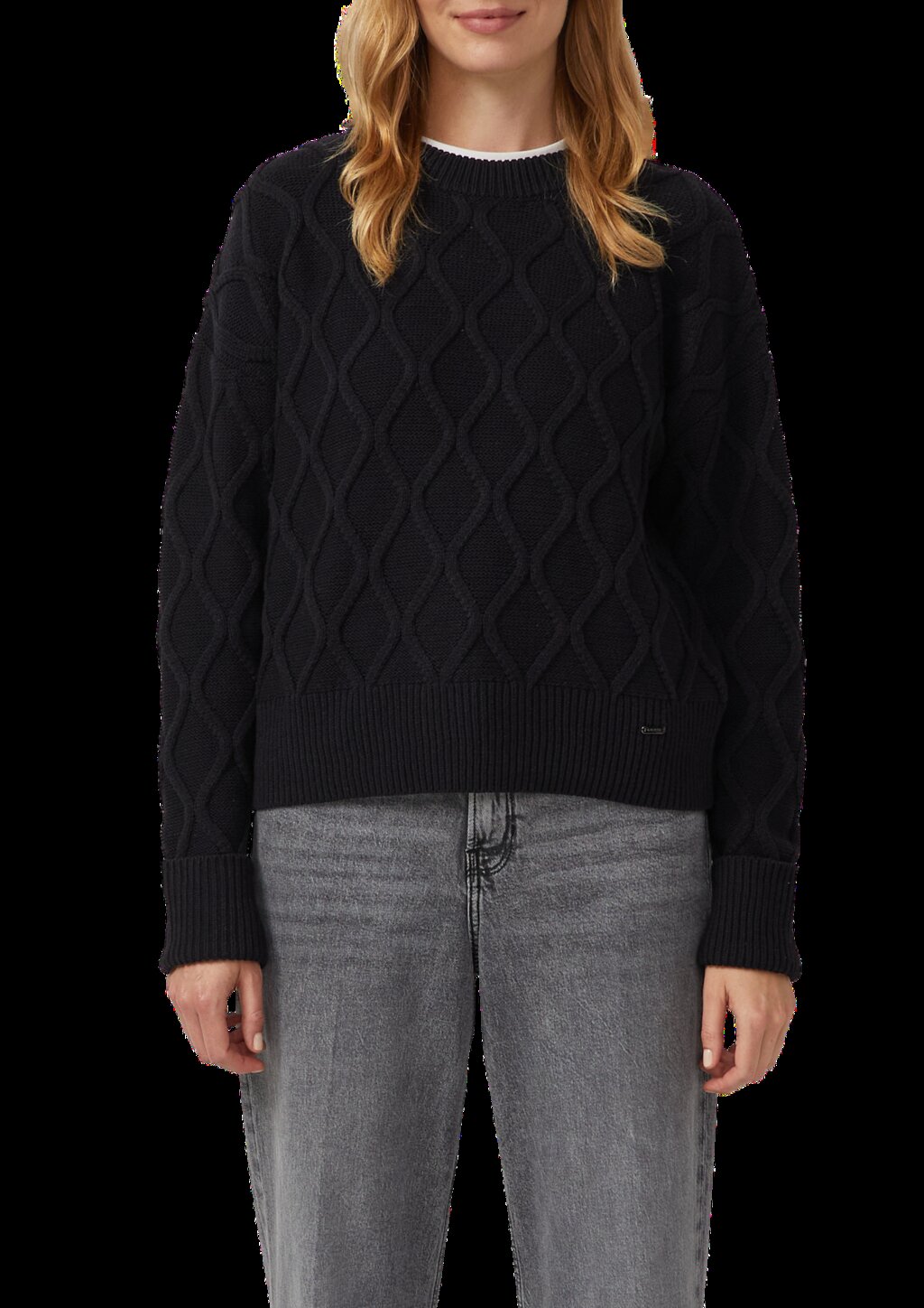 Pullover im Relaxed Fit mit Zopfmuster