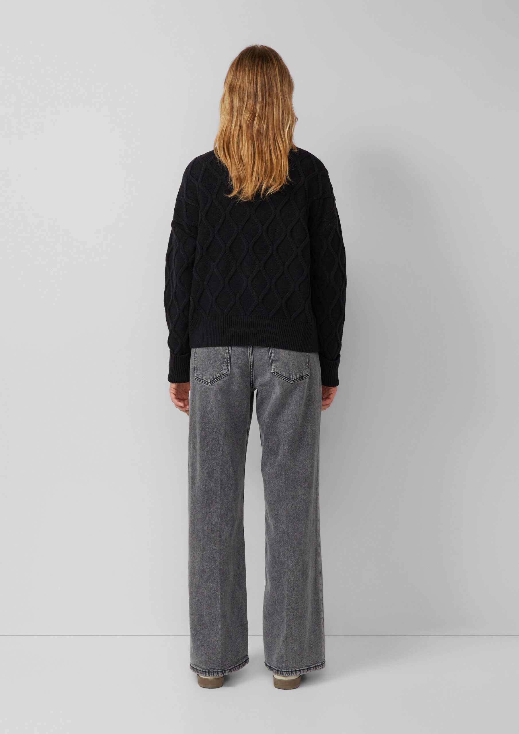 Pullover im Relaxed Fit mit Zopfmuster