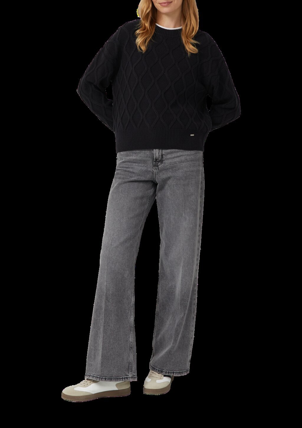 Pullover im Relaxed Fit mit Zopfmuster