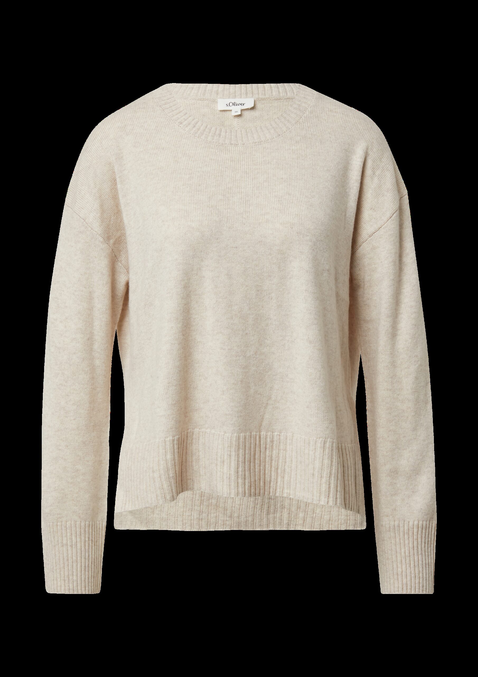 Strickpullover mit Seitenschlitzen