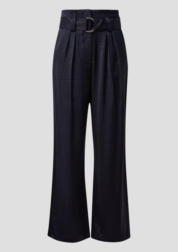 Hose mit Extra Wide Leg und Gürtel im Relaxed Fit