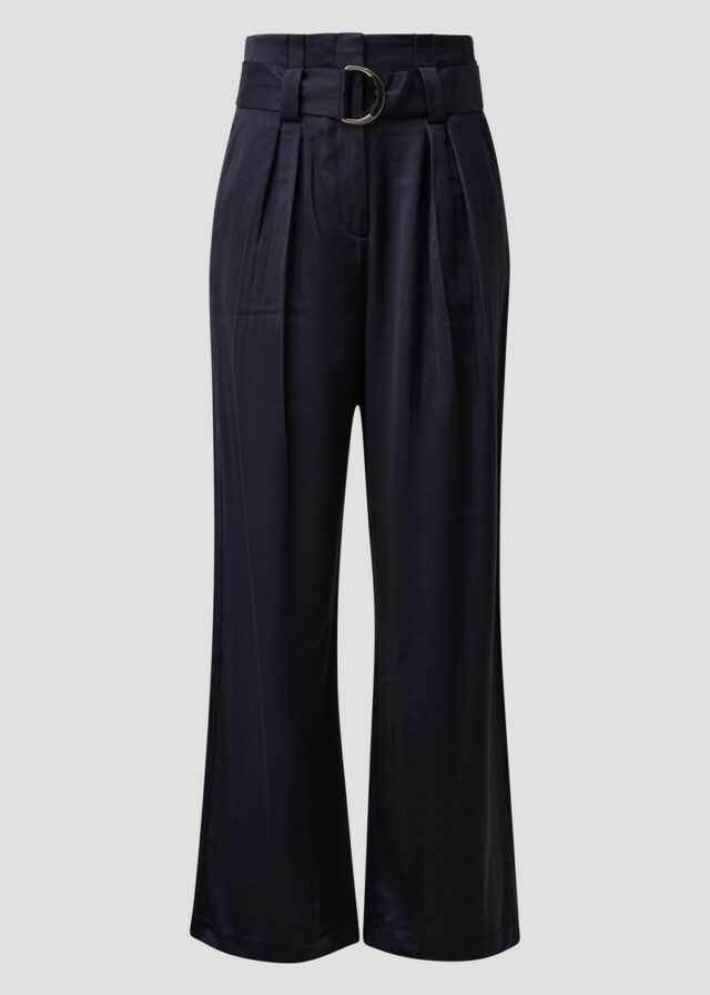 Hose mit Extra Wide Leg und Gürtel im Relaxed Fit