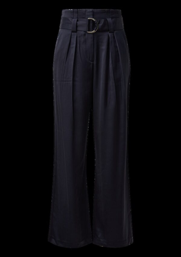 Hose mit Extra Wide Leg und Gürtel im Relaxed Fit