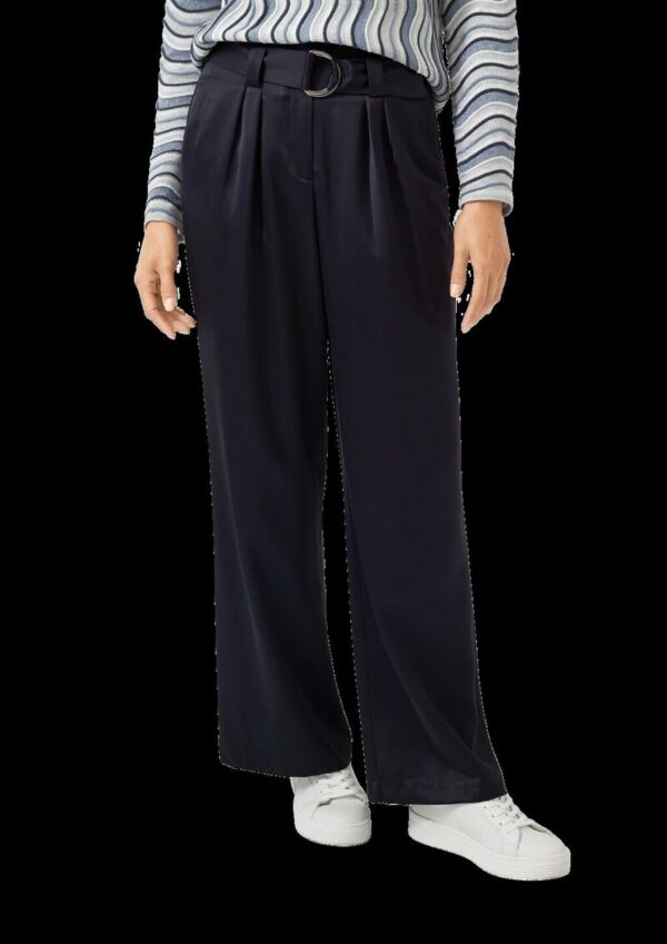 Hose mit Extra Wide Leg und Gürtel im Relaxed Fit