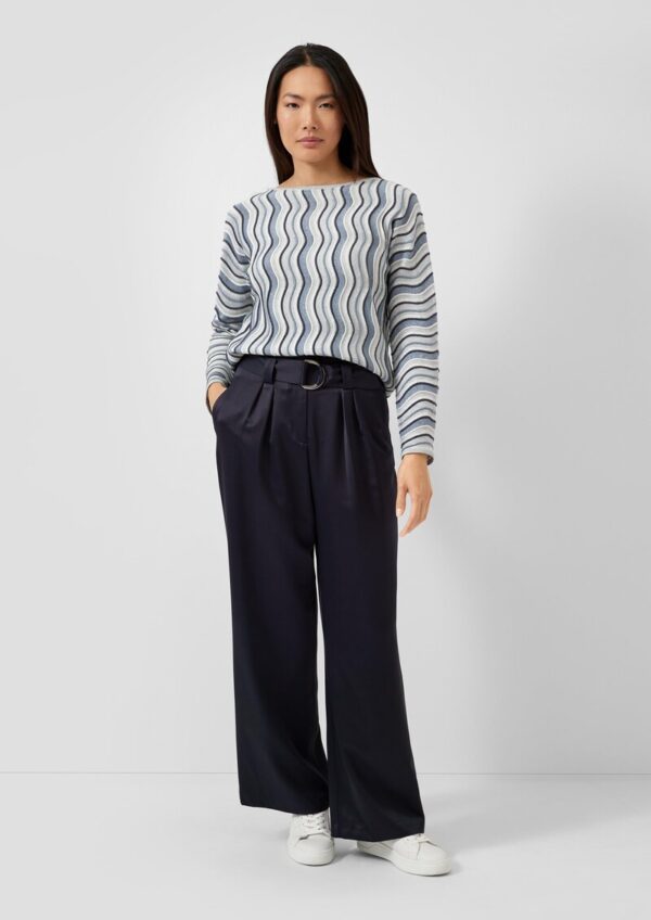 Hose mit Extra Wide Leg und Gürtel im Relaxed Fit