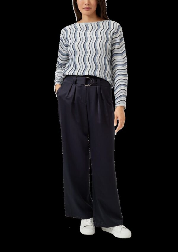 Hose mit Extra Wide Leg und Gürtel im Relaxed Fit