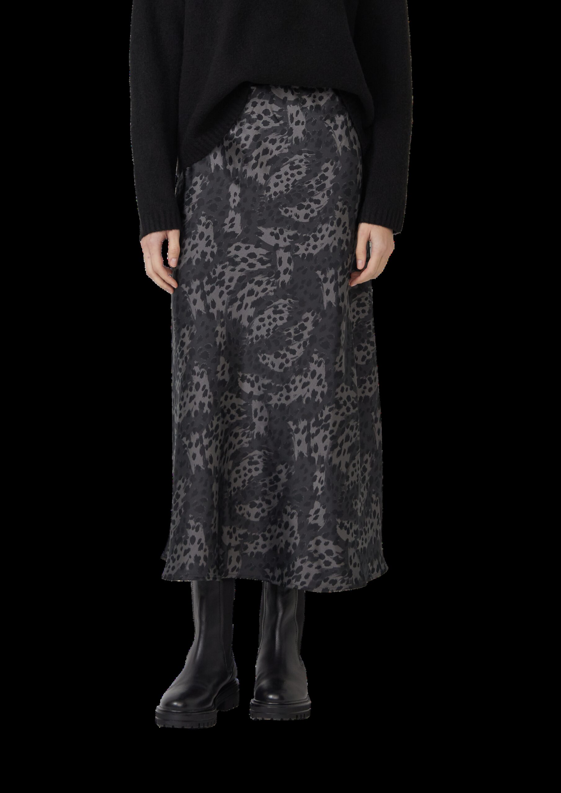 Leichter Midirock mit Elastikbund