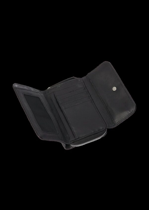Geräumige Echtleder-Geldbörse mit extra Reißverschlussfach