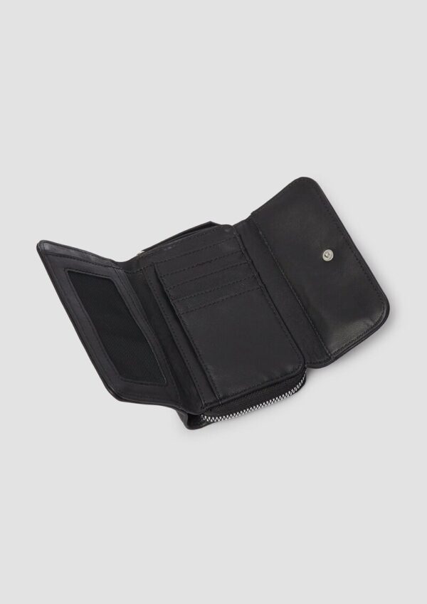 Geräumige Echtleder-Geldbörse mit extra Reißverschlussfach