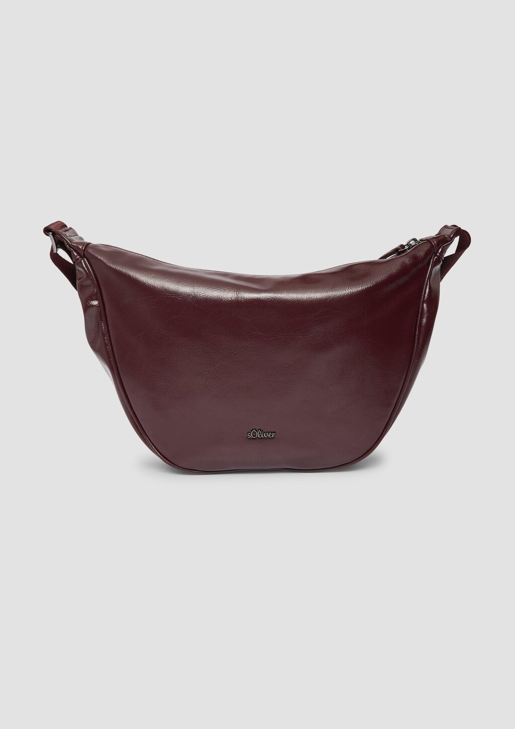 Halbmondtasche aus Lederimitat mit Logo-Detail