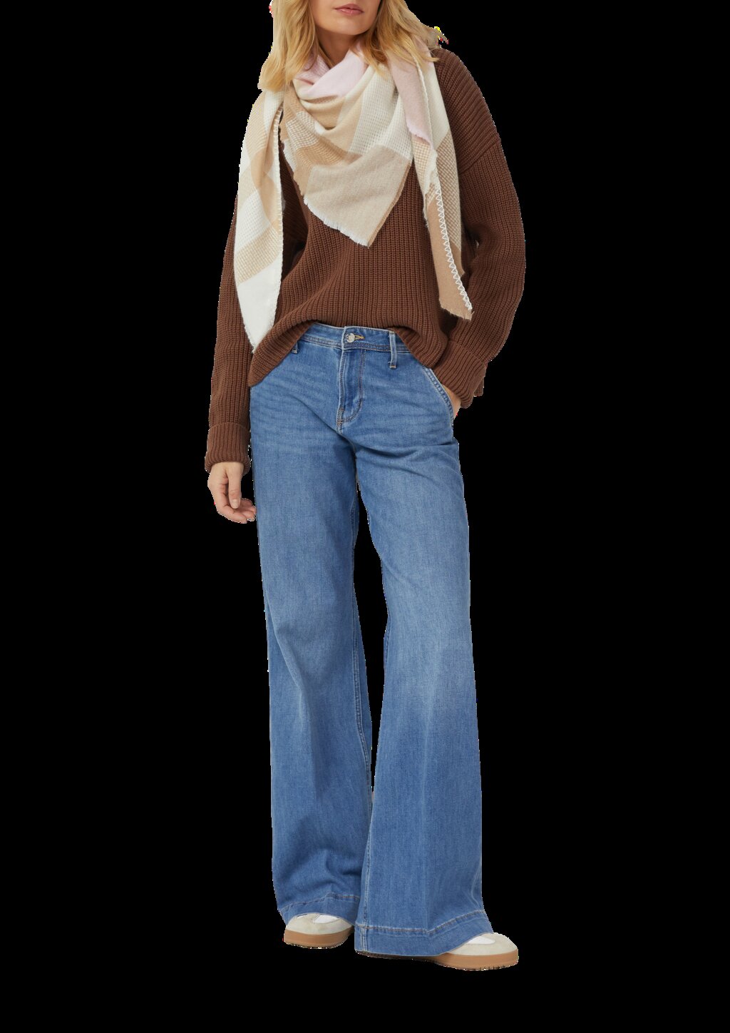 Dreieckstuch mit Schachbrett-Muster