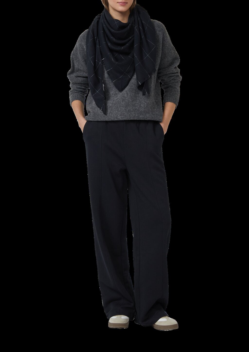 Dreieckstuch mit dezentem Glitzergarn