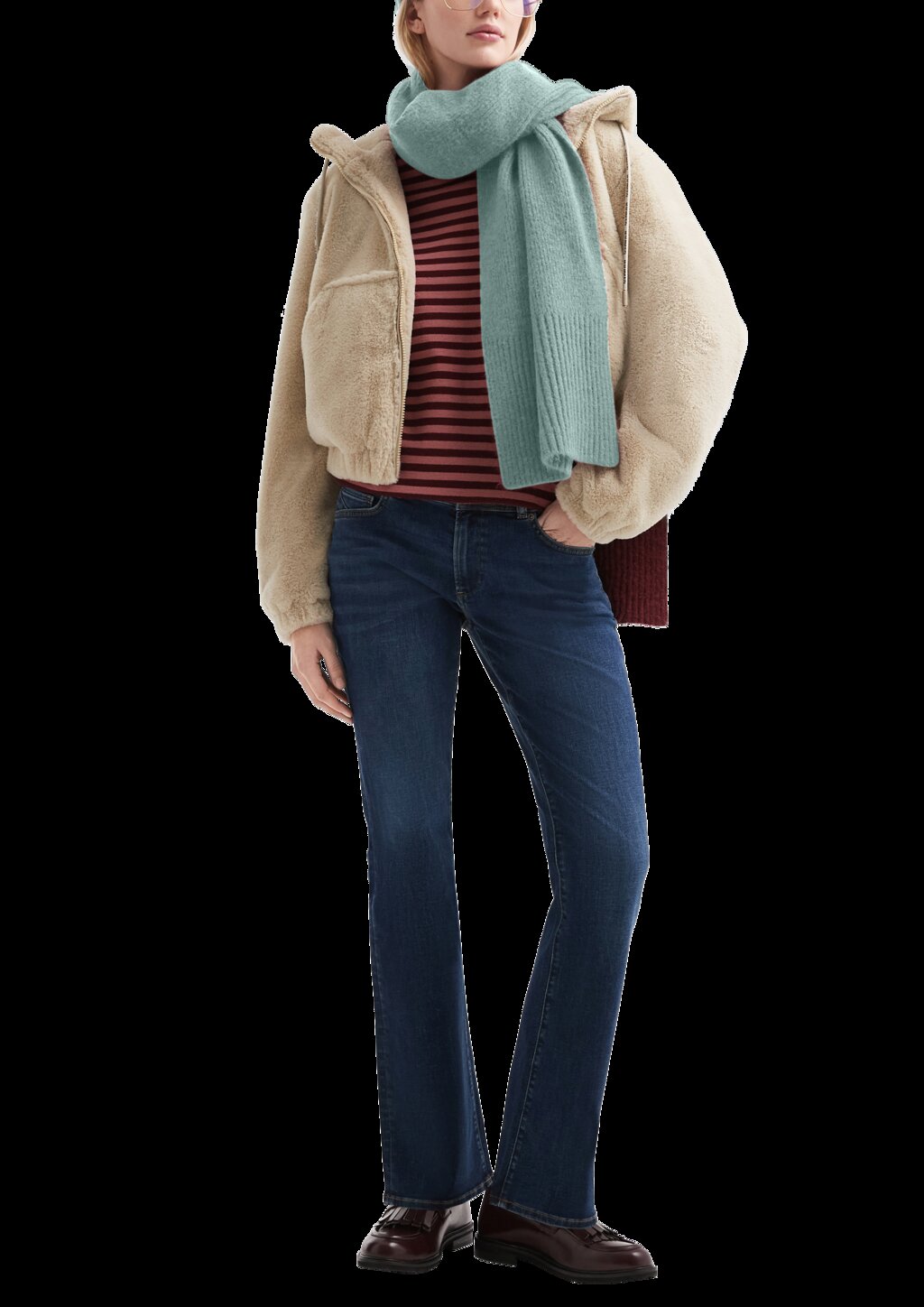 Kuschelige Mütze mit Umschlag